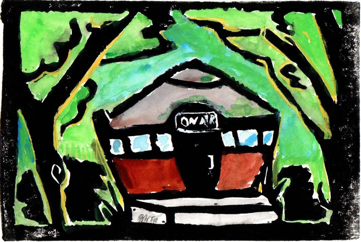 Linocut Art of the Yurt